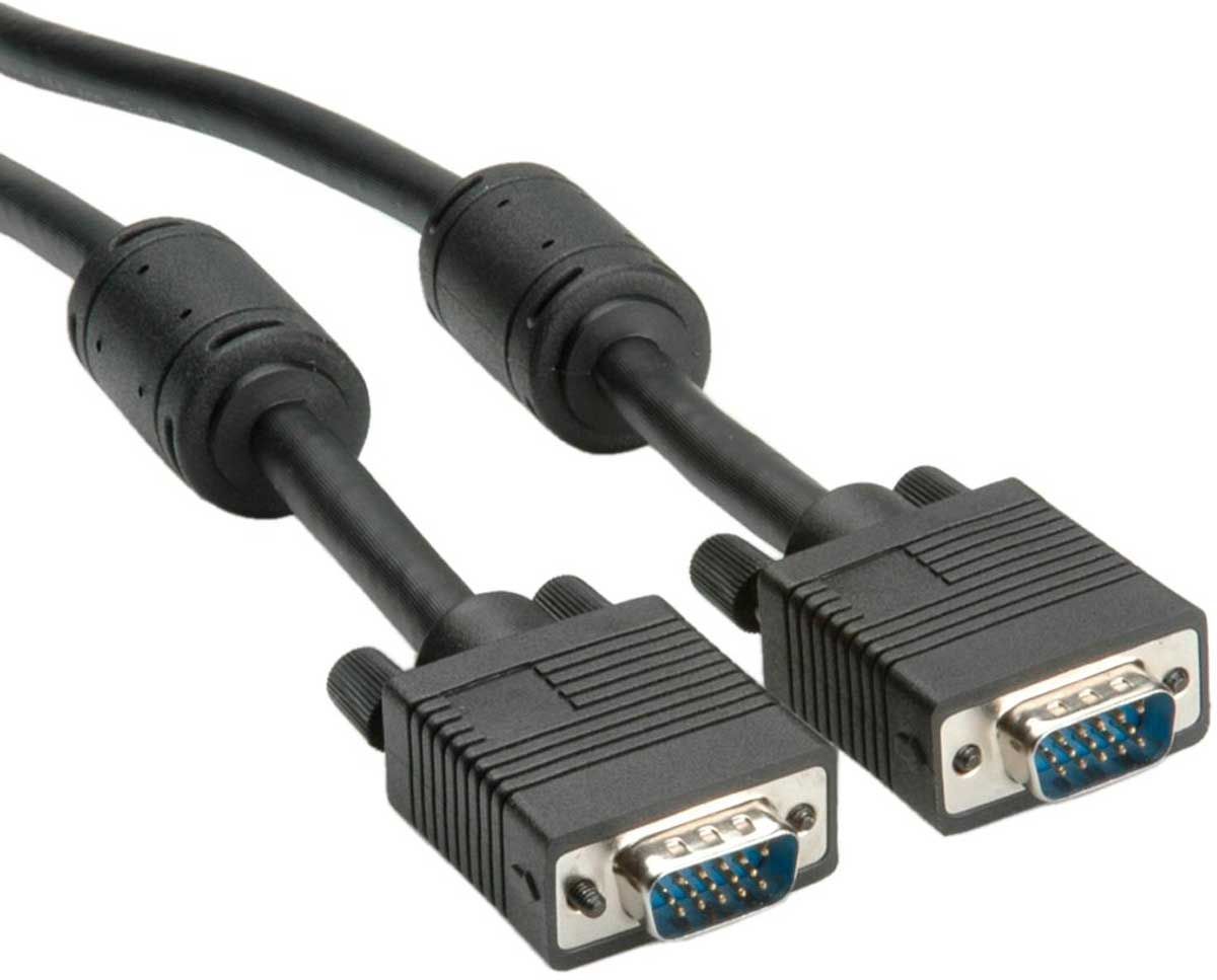 Καλώδιο VGA HD15M - HD15M Ferrite  Secomp Μαύρο 2 Μέτρα