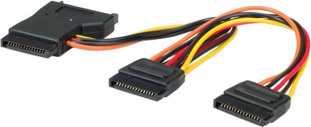 Καλώδιο Τροφοδοσίας SATA / 3xSATA 15-Pin Roline 0.3m