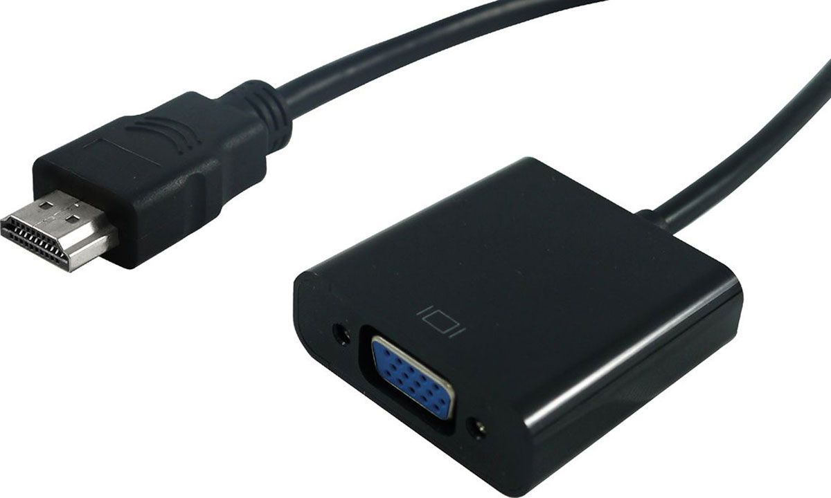 Προσαρμογέας Καλωδίου HDMI / VGA Secomp Μαύρο 0.15m