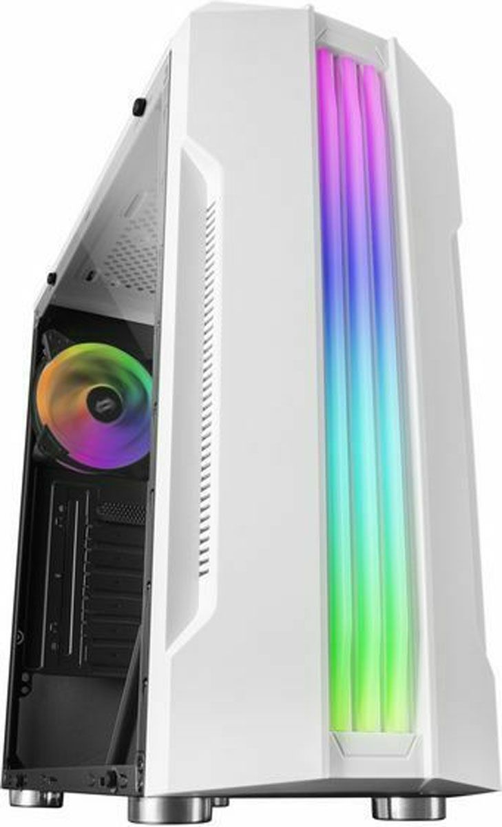 Gaming Κουτί Η/Υ ATX Mid-Tower Mars Gaming MCKW LED RGB Λευκό