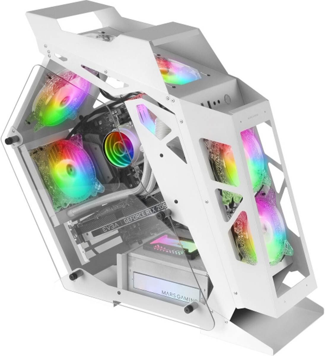 Gaming Κουτί Η/Υ Midi-Tower Mars Gaming MC61 Premium Compact Λευκό